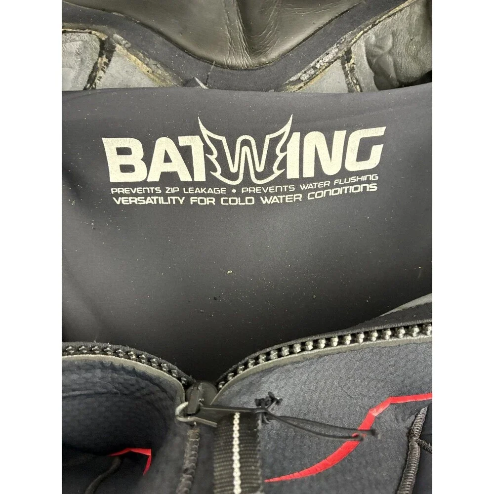 Rip Curl E-Bomb Wetsuit Mens Black Red Full Suit Batwing Back Zip Surf Diving
